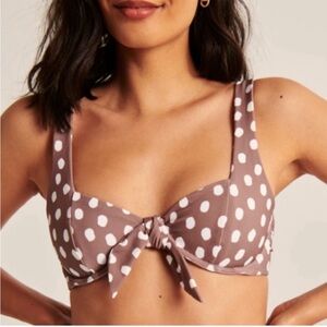 A&F POLKA DOT BIKINI TOP NEW S